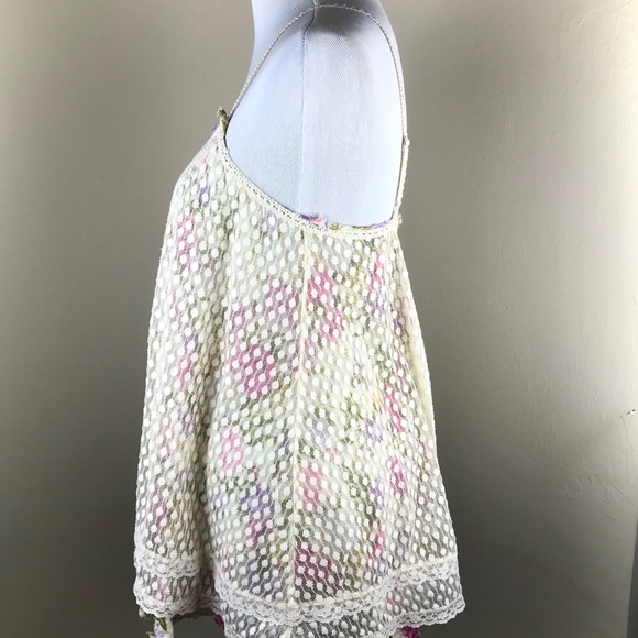 Free People Intimately Floral Layered Tank Top Size XS Lace Boho Summer Comfort - Picture 5 of 10